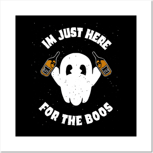 funn halloween im just here for the boos funny halloween costume Posters and Art